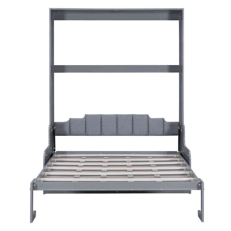 Lit escamotable Queen Size avec coussin, blanc