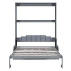 Lit escamotable Queen Size avec coussin, blanc