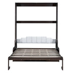 Lit escamotable Queen Size avec coussin, blanc