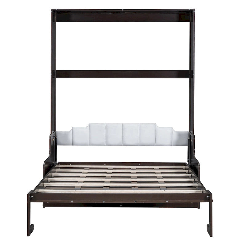 Lit escamotable Queen Size avec coussin, blanc