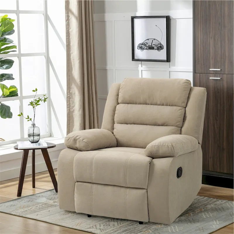 Fauteuil inclinable manuel moderne 36 W en coton/velours côtelé à dossier inclinable