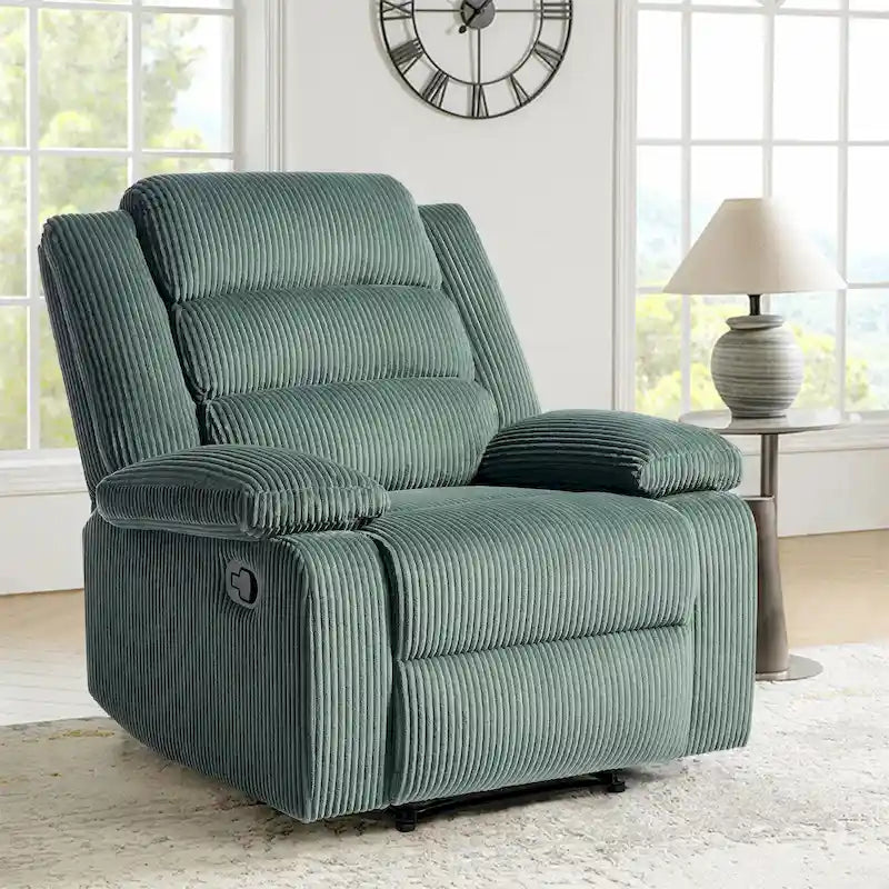 Fauteuil inclinable manuel moderne 36 W en coton/velours côtelé à dossier inclinable