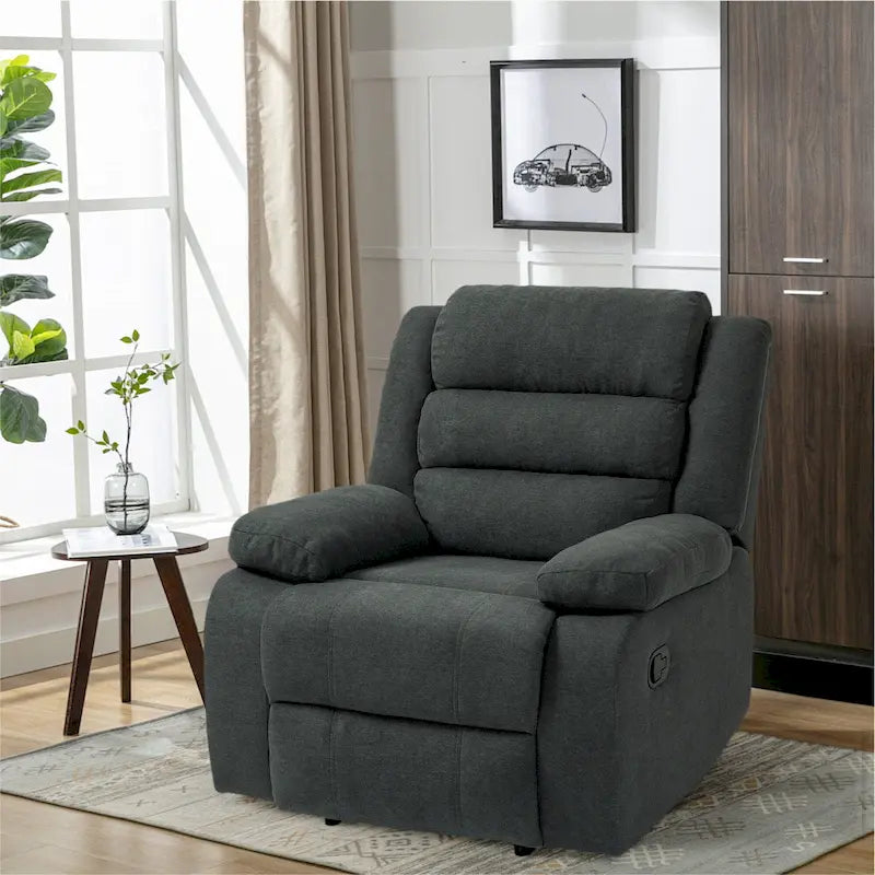 Fauteuil inclinable manuel moderne 36 W en coton/velours côtelé à dossier inclinable