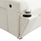 Canapé sectionnel en U 128" en chenille avec rangement et USB