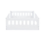 Lit Plateforme Moderne en Bois de Taille Double avec Garde-Corps pour Chambre à Coucher
