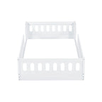 Lit Plateforme Moderne en Bois de Taille Double avec Garde-Corps pour Chambre à Coucher