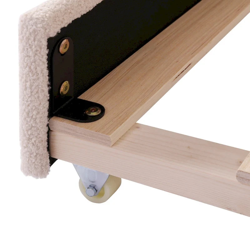 Lit de Repos en Polaire Teddy avec Lit Gigogne et Lumières LED - Grand Lit
