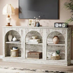 Table console de ferme de 160 cm avec 3 niveaux de rangement pour entrée, salon - 30 cm P x 160 cm L x 80 cm H
