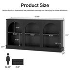 Table console de ferme de 160 cm avec 3 niveaux de rangement pour entrée, salon - 30 cm P x 160 cm L x 80 cm H