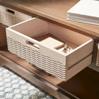 Banc de rangement à 3 tiroirs au design classique et contemporain - 47L x 15P x 19H