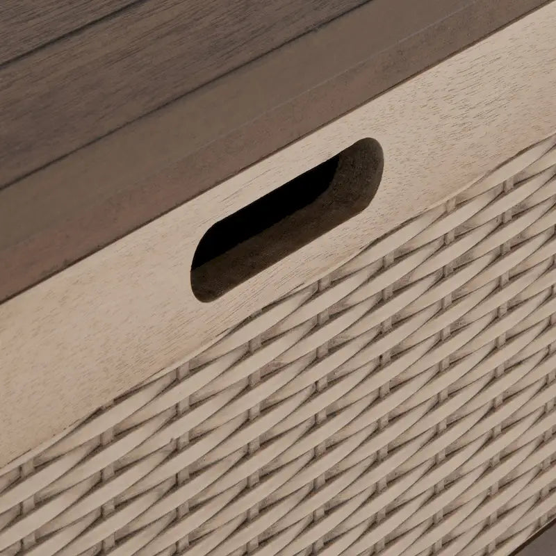 Banc de rangement à 3 tiroirs au design classique et contemporain - 47L x 15P x 19H