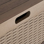 Banc de rangement à 3 tiroirs au design classique et contemporain - 47L x 15P x 19H