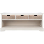 Banc de rangement à 3 tiroirs au design classique et contemporain - 47L x 15P x 19H