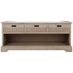 Banc de rangement à 3 tiroirs au design classique et contemporain - 47L x 15P x 19H