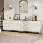 Commode à 6 tiroirs avec pieds en métal pour chambre à coucher, salon, entrée