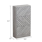 FUFU&GAGA Freestanding 3 Flip Drawers Shoe Cabinet Storage Organizer
