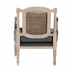 Fauteuil en bois rembourré en tissu de style provincial français Clemence