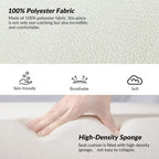 Banc de chambre tapissé Bauhaus avec piètement déporté - Polyester texturé