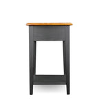 Table d'appoint carrée avec un tiroir et une étagère inférieure - Table de bout pour salon
