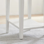Table d'appoint carrée avec un tiroir et une étagère inférieure - Table de bout pour salon