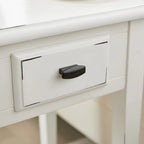 Table d'appoint carrée avec un tiroir et une étagère inférieure - Table de bout pour salon