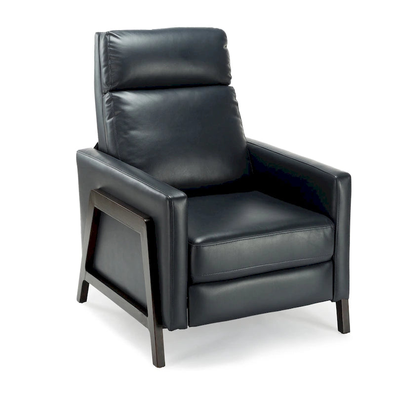 Fauteuil inclinable dossier poussoir Mid-Century Modern avec haut dossier moelleux