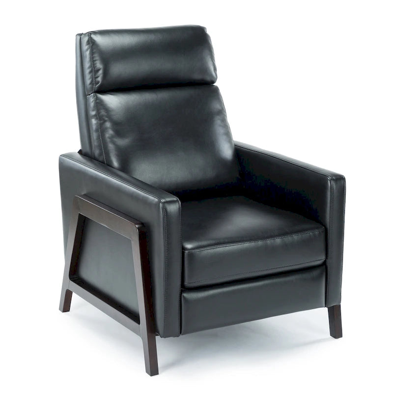 Fauteuil inclinable dossier poussoir Mid-Century Modern avec haut dossier moelleux