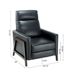 Fauteuil inclinable dossier poussoir Mid-Century Modern avec haut dossier moelleux