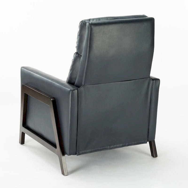 Fauteuil inclinable dossier poussoir Mid-Century Modern avec haut dossier moelleux