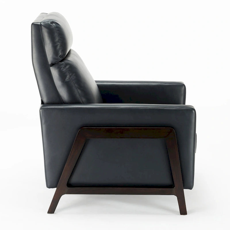 Fauteuil inclinable dossier poussoir Mid-Century Modern avec haut dossier moelleux