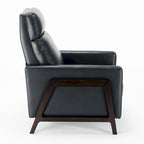 Fauteuil inclinable dossier poussoir Mid-Century Modern avec haut dossier moelleux