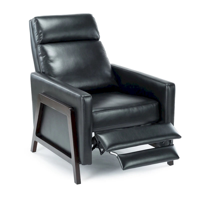 Fauteuil inclinable dossier poussoir Mid-Century Modern avec haut dossier moelleux
