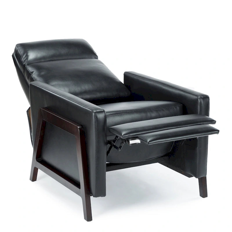 Fauteuil inclinable dossier poussoir Mid-Century Modern avec haut dossier moelleux