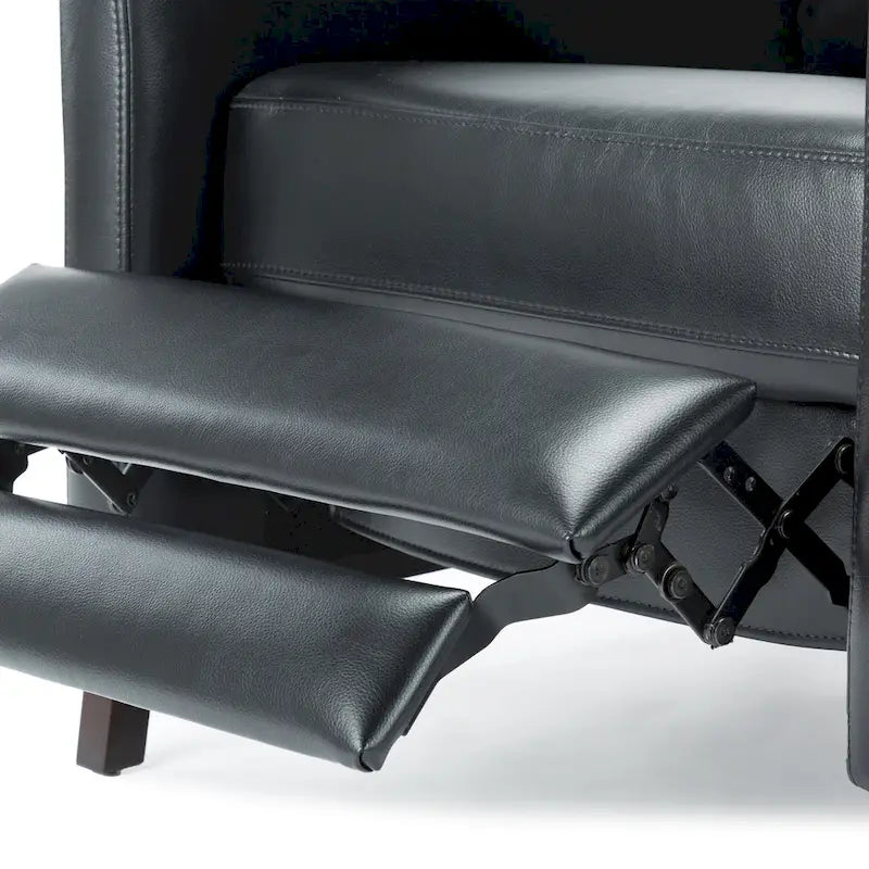 Fauteuil inclinable dossier poussoir Mid-Century Modern avec haut dossier moelleux