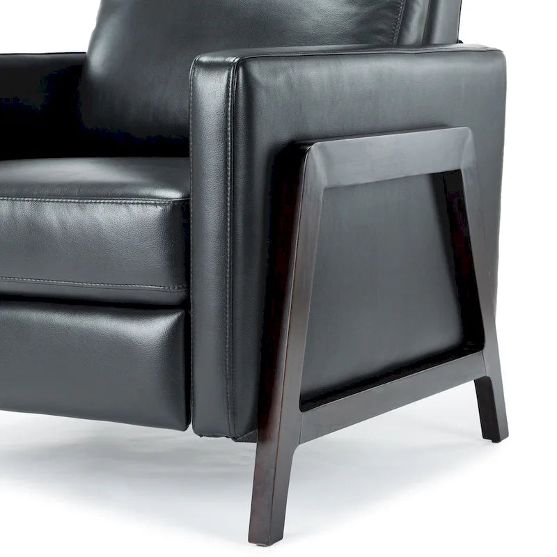 Fauteuil inclinable dossier poussoir Mid-Century Modern avec haut dossier moelleux