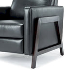 Fauteuil inclinable dossier poussoir Mid-Century Modern avec haut dossier moelleux