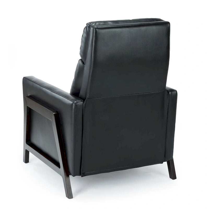 Fauteuil inclinable dossier poussoir Mid-Century Modern avec haut dossier moelleux