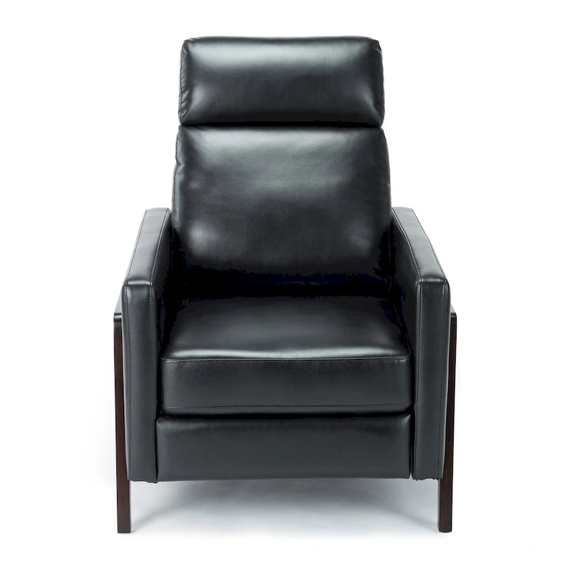Fauteuil inclinable dossier poussoir Mid-Century Modern avec haut dossier moelleux