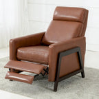 Fauteuil inclinable dossier poussoir Mid-Century Modern avec haut dossier moelleux