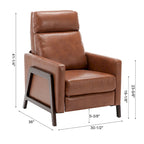 Fauteuil inclinable dossier poussoir Mid-Century Modern avec haut dossier moelleux