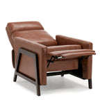 Fauteuil inclinable dossier poussoir Mid-Century Modern avec haut dossier moelleux