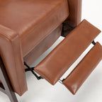 Fauteuil inclinable dossier poussoir Mid-Century Modern avec haut dossier moelleux