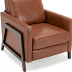 Fauteuil inclinable dossier poussoir Mid-Century Modern avec haut dossier moelleux