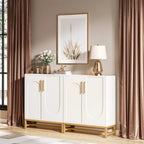 Bahut de rangement, Buffet moderne 4 portes avec étagère réglable pour salon, cuisine, salle à manger, couloir