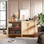 Bahut de rangement, Buffet moderne 4 portes avec étagère réglable pour salon, cuisine, salle à manger, couloir