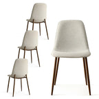 Chaises de salle à manger modernes à dossier plein (lot de 4)