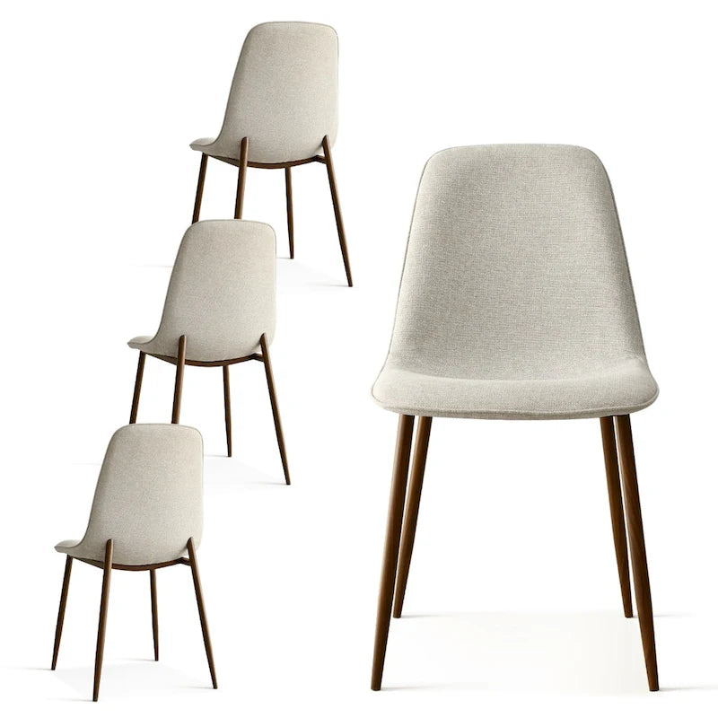 Chaises de salle à manger modernes à dossier plein (lot de 4)