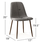 Chaises de salle à manger modernes à dossier plein (lot de 4)