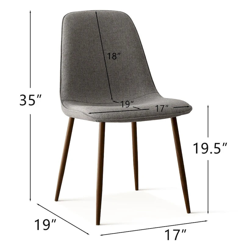 Chaises de salle à manger modernes à dossier plein (lot de 4)