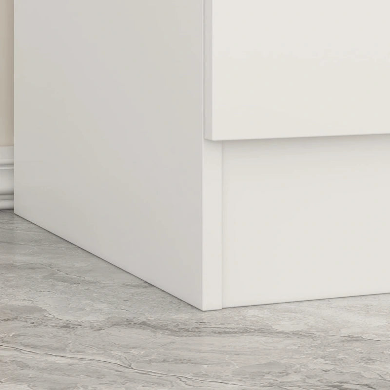 Armoire penderie en bois avec miroir pleine longueur, 4 portes et 2 tiroirs